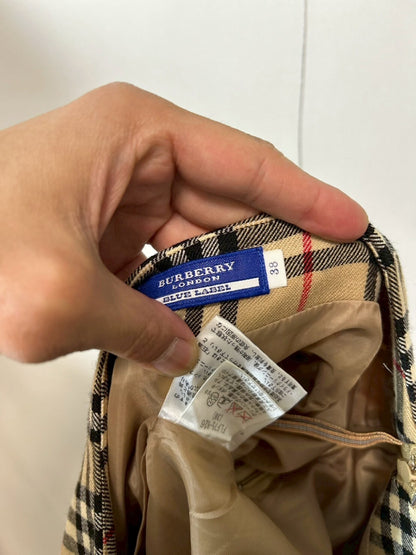BURBERRY Nova Check All-Over Wrap Skirt, JP Tag, Size 38