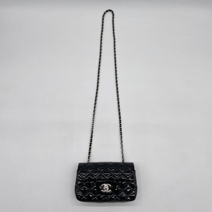 CHANEL Mini Matelasse Chain Shoulder Bag, Black, 18th Series