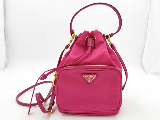 PRADA 1BH038 ReNylon Duet Bucket 2-Way Shoulder Bag