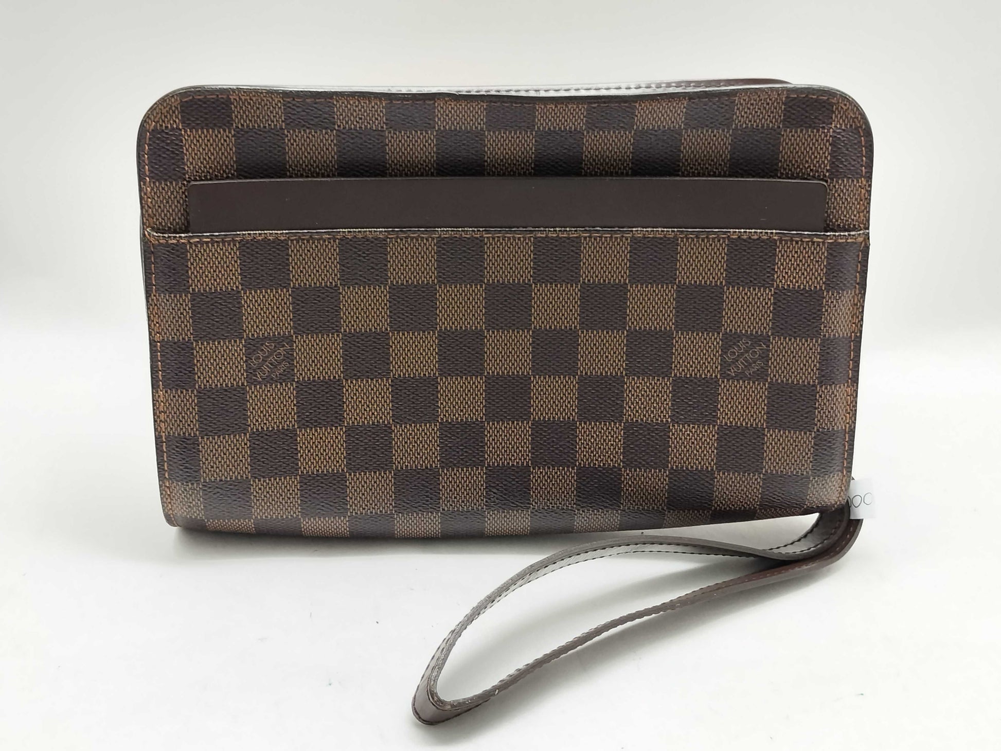 LOUIS VUITTON Damier ID-Damier Ebene Canvas Felice 25cm #FL0052 Pochette GHW Second Bag