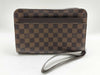 LOUIS VUITTON Damier ID-Damier Ebene Canvas Felice 25cm #FL0052 Pochette GHW Second Bag