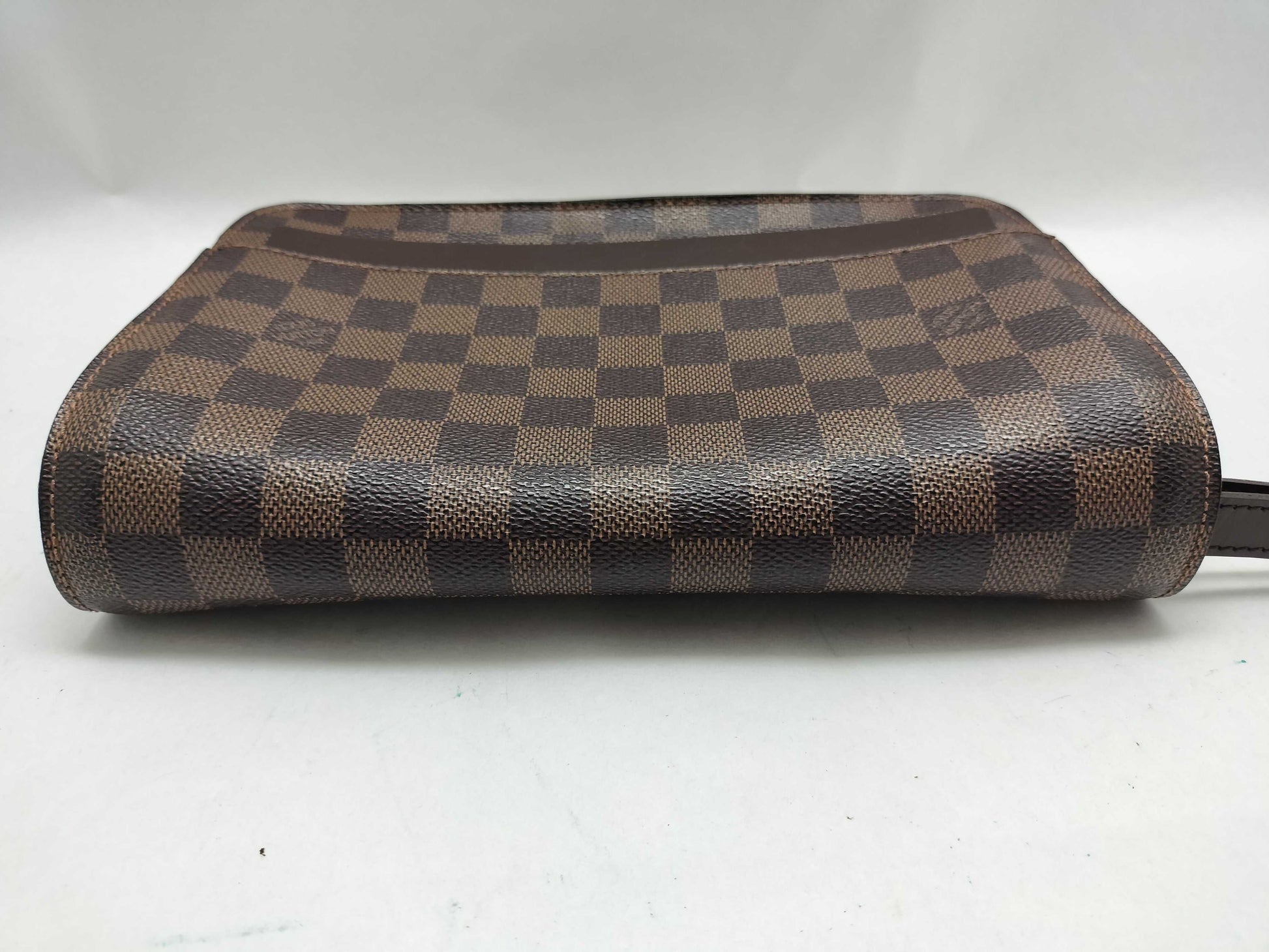 LOUIS VUITTON Damier ID-Damier Ebene Canvas Felice 25cm #FL0052 Pochette GHW Second Bag