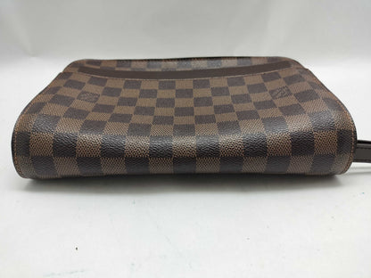 LOUIS VUITTON Damier ID-Damier Ebene Canvas Felice 25cm #FL0052 Pochette GHW Second Bag