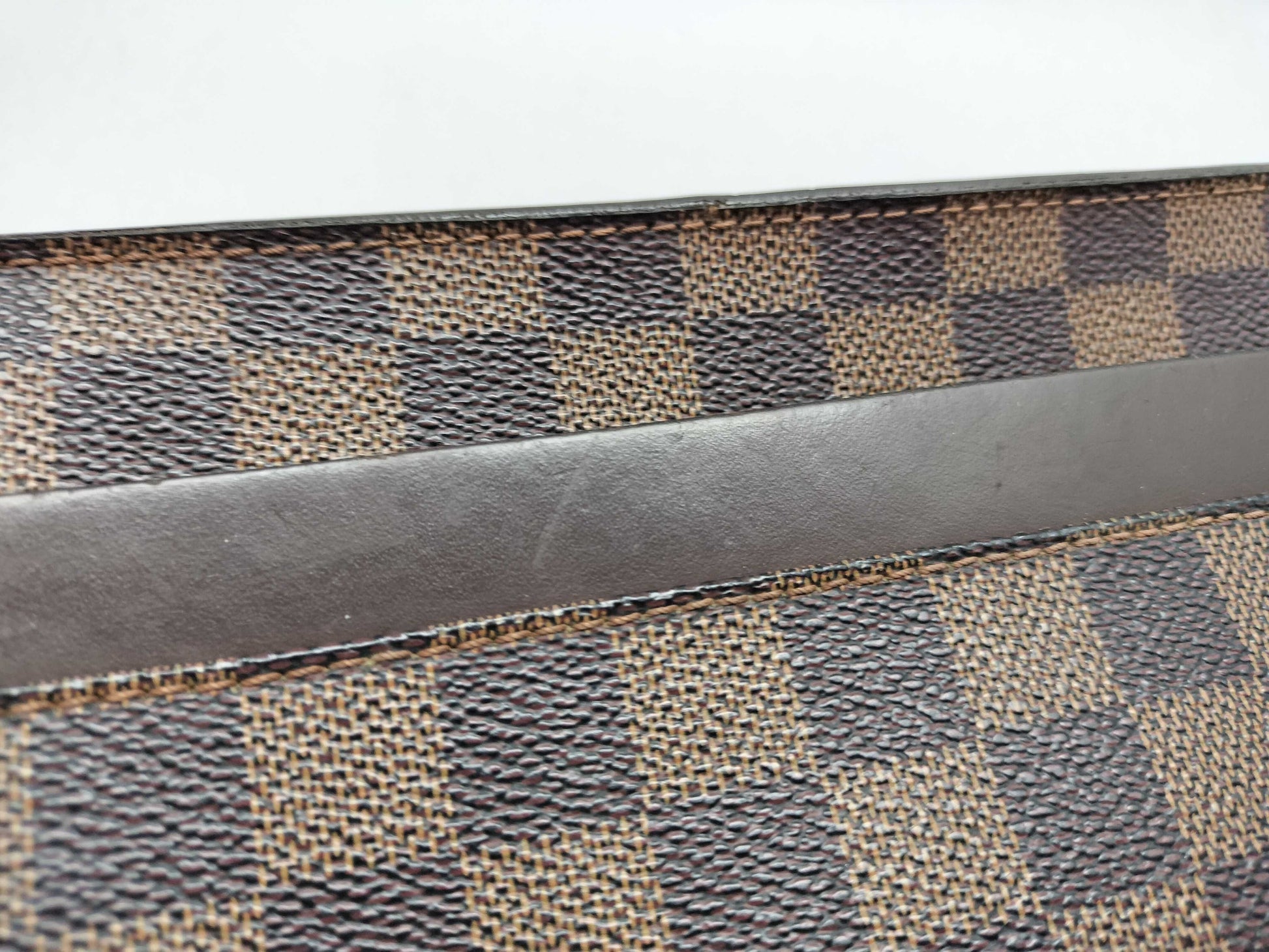 LOUIS VUITTON Damier ID-Damier Ebene Canvas Felice 25cm #FL0052 Pochette GHW Second Bag