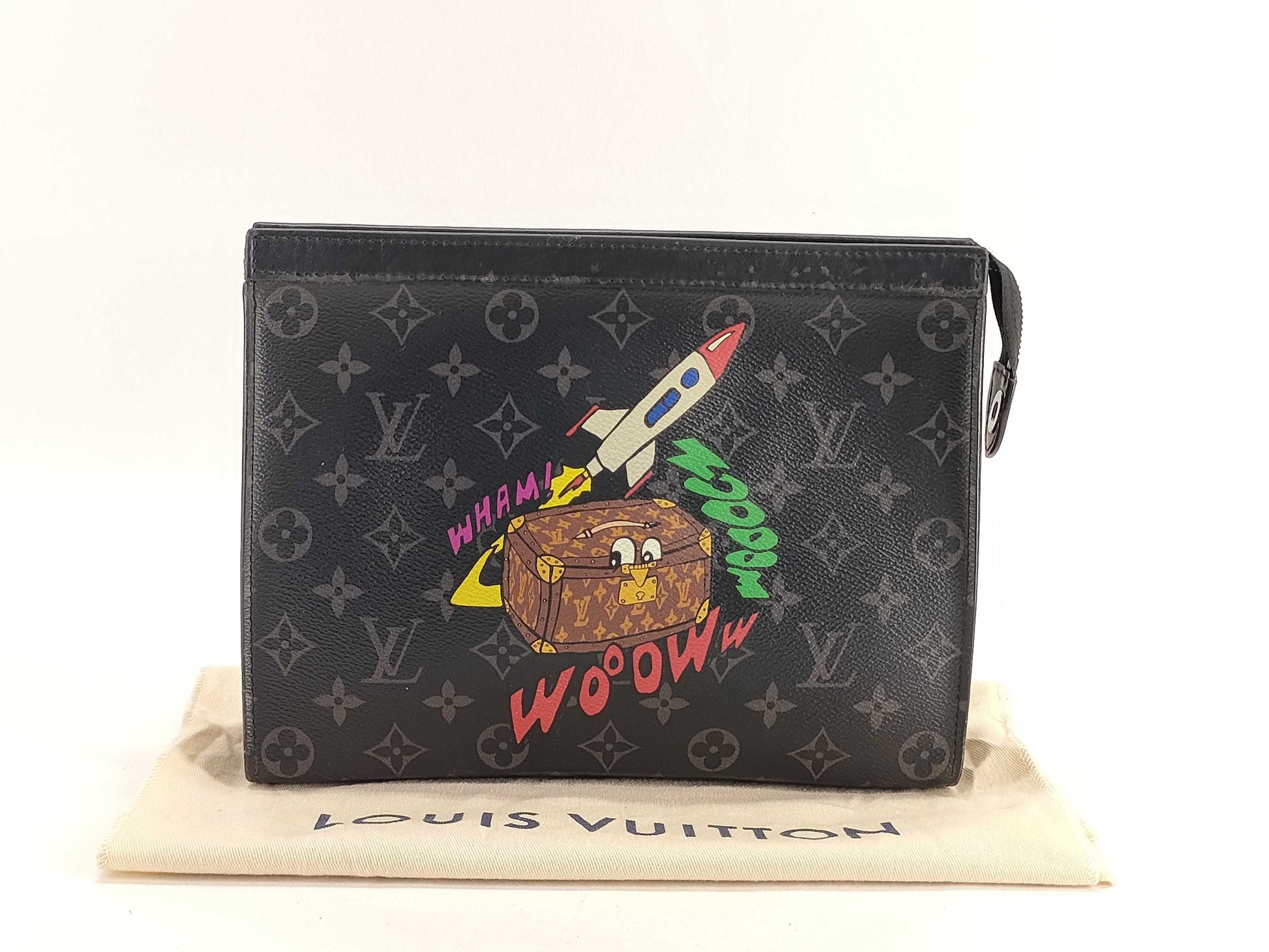 LOUIS VUITTON ID - Louis Vuitton Bag Pochette Cartoon Voyage MM Monogram Canvas 26cm #withNFC Second Bag