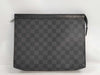 LOUIS VUITTON N41696 Damier Graphite Voyage Pochette Clutch Bag, Pouch, Document Case, Second Bag