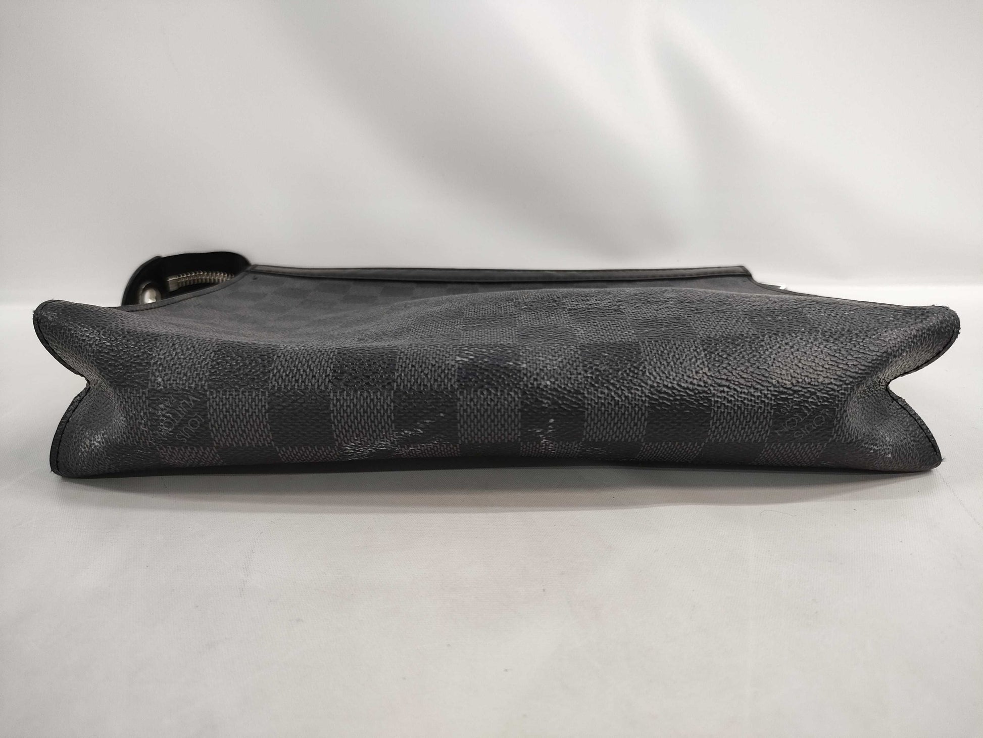 LOUIS VUITTON N41696 Damier Graphite Voyage Pochette Clutch Bag, Pouch, Document Case, Second Bag
