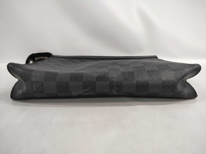 LOUIS VUITTON N41696 Damier Graphite Voyage Pochette Clutch Bag, Pouch, Document Case, Second Bag