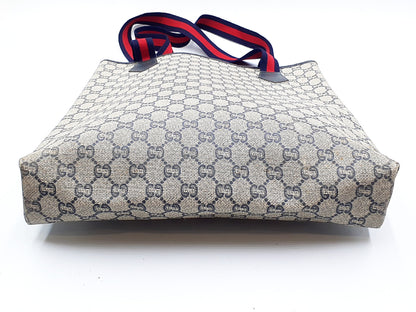 GUCCI 4-Piece Set GG Supreme Sherry Line Leather Tote Bag