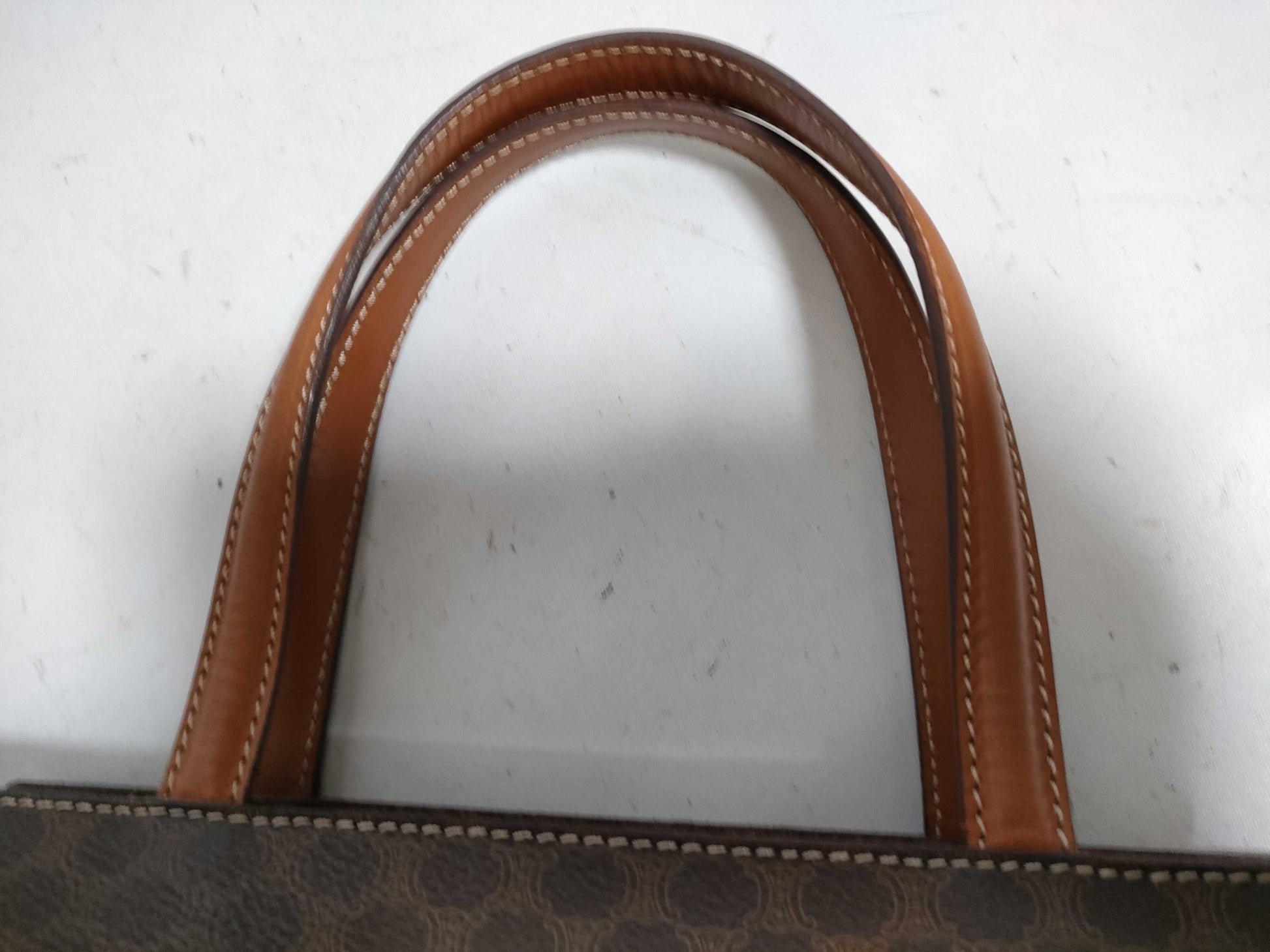 CELINE Macadam PVC Handbag MC96 Brown