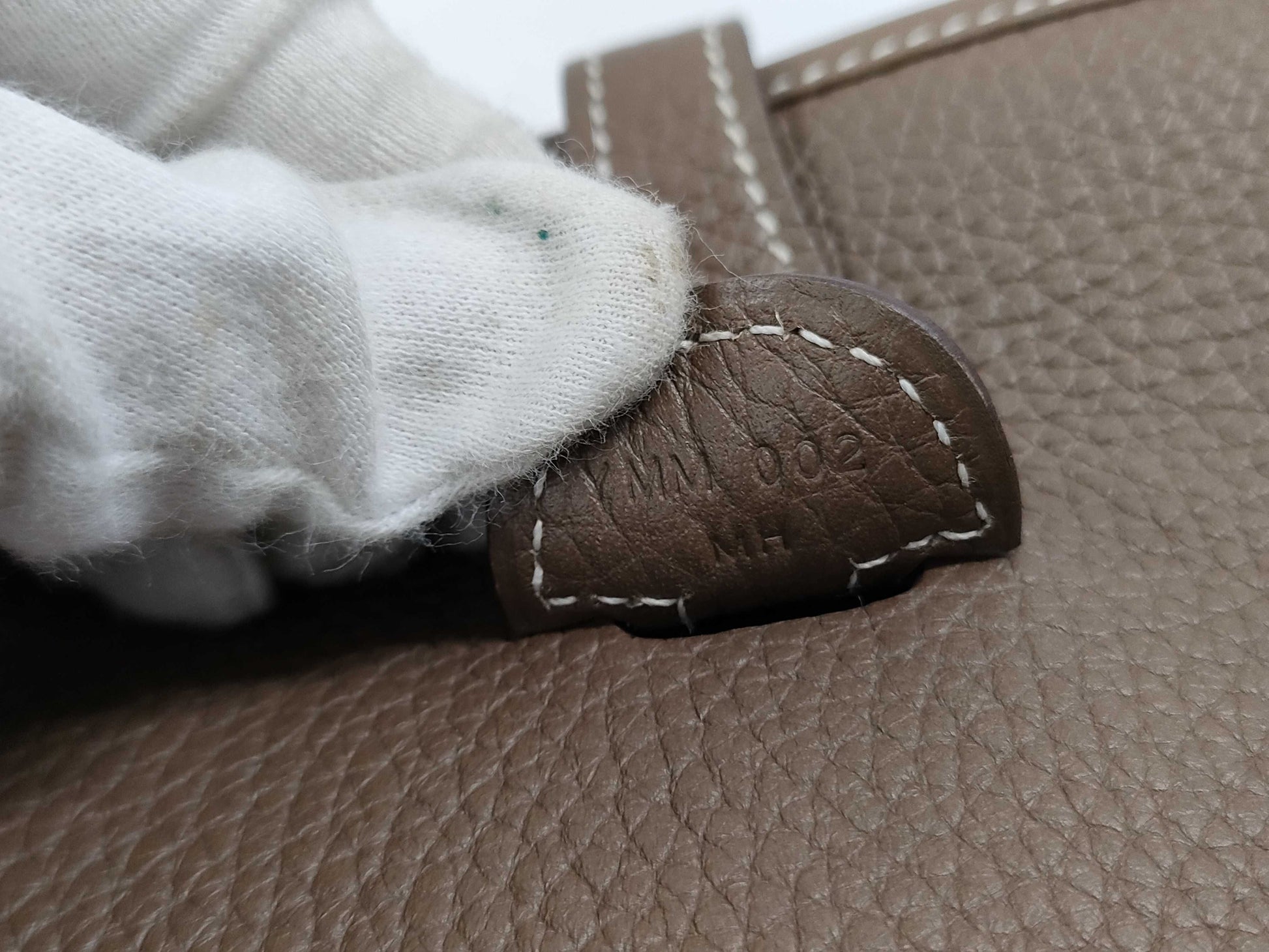 HERMES Evelyn 3PM Taurillon Clemence Etoupe Stainless Steel Y Stamp Shoulder Bag