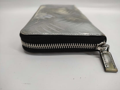 PRADA Hot Stamp Round Zip Wallet with Box