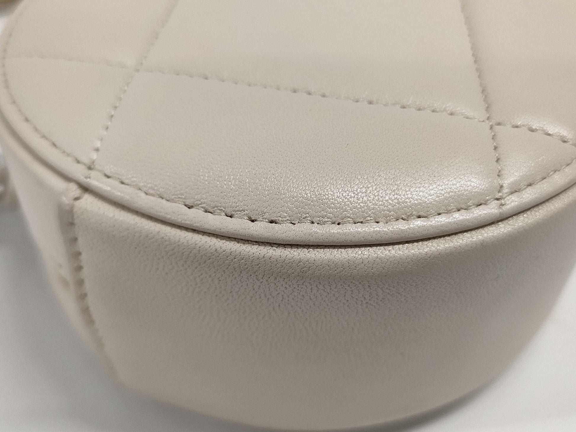 CHANEL Lambskin Round Chain Shoulder Bag