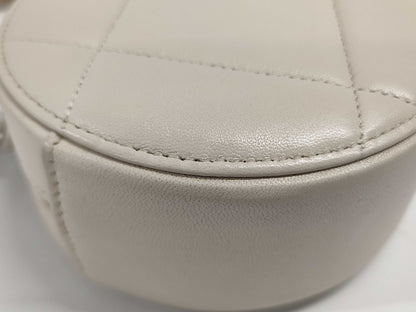 CHANEL Lambskin Round Chain Shoulder Bag