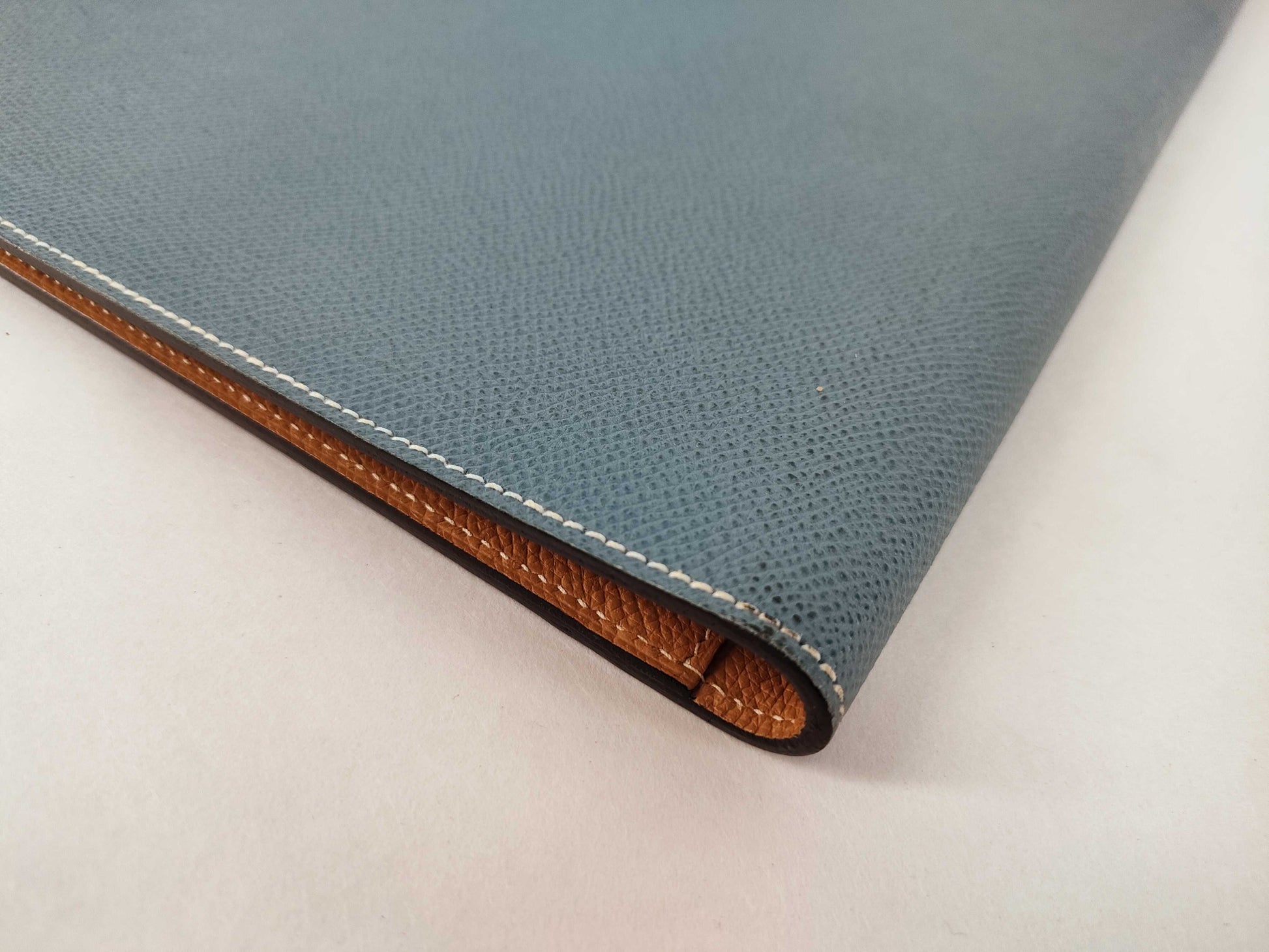 HERMES Agenda GM Blue Jean Second Bag