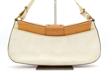 Dior Street Chic Leather Canvas Shoulder Bag