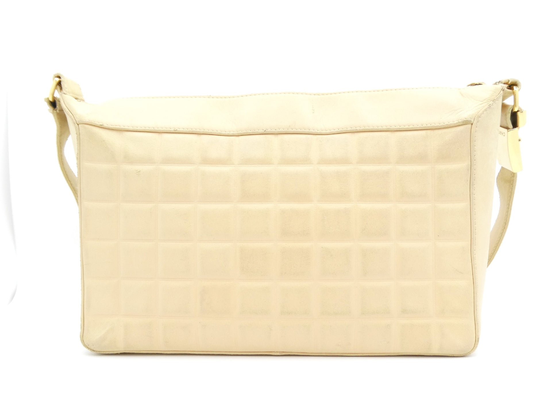 CHANEL Chocolate Bar Coco Mark Lambskin Shoulder Bag