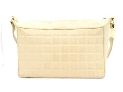 CHANEL Chocolate Bar Coco Mark Lambskin Shoulder Bag