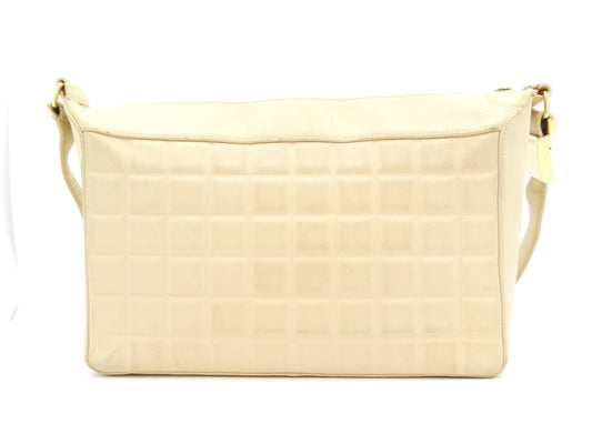 CHANEL Chocolate Bar Coco Mark Lambskin Shoulder Bag