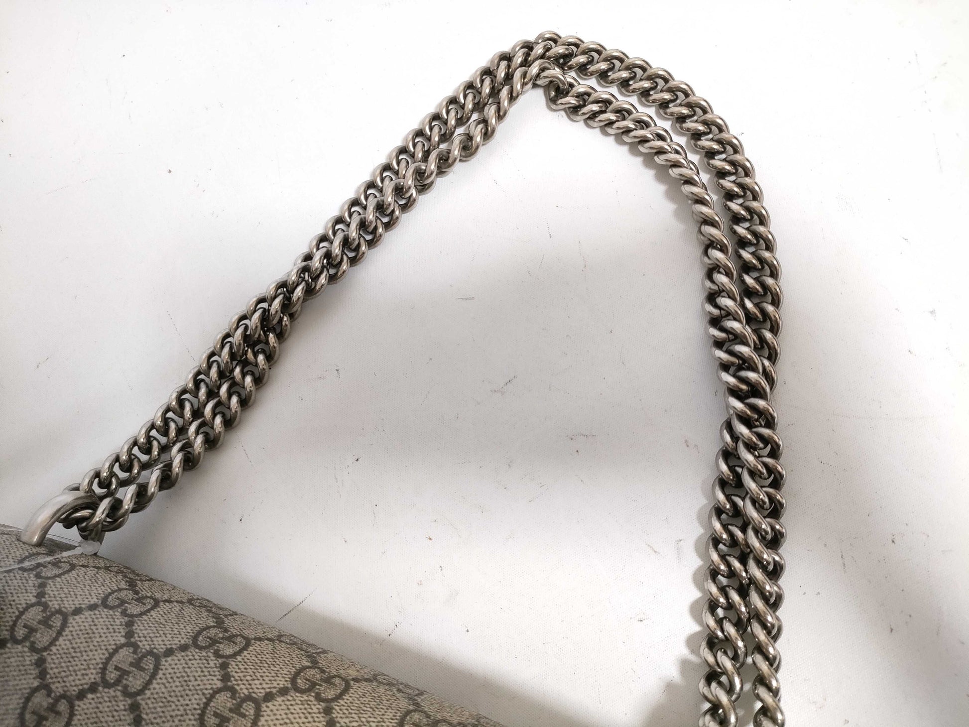 GUCCI GG Supreme Dionysus Chain Shoulder Bag, Beige