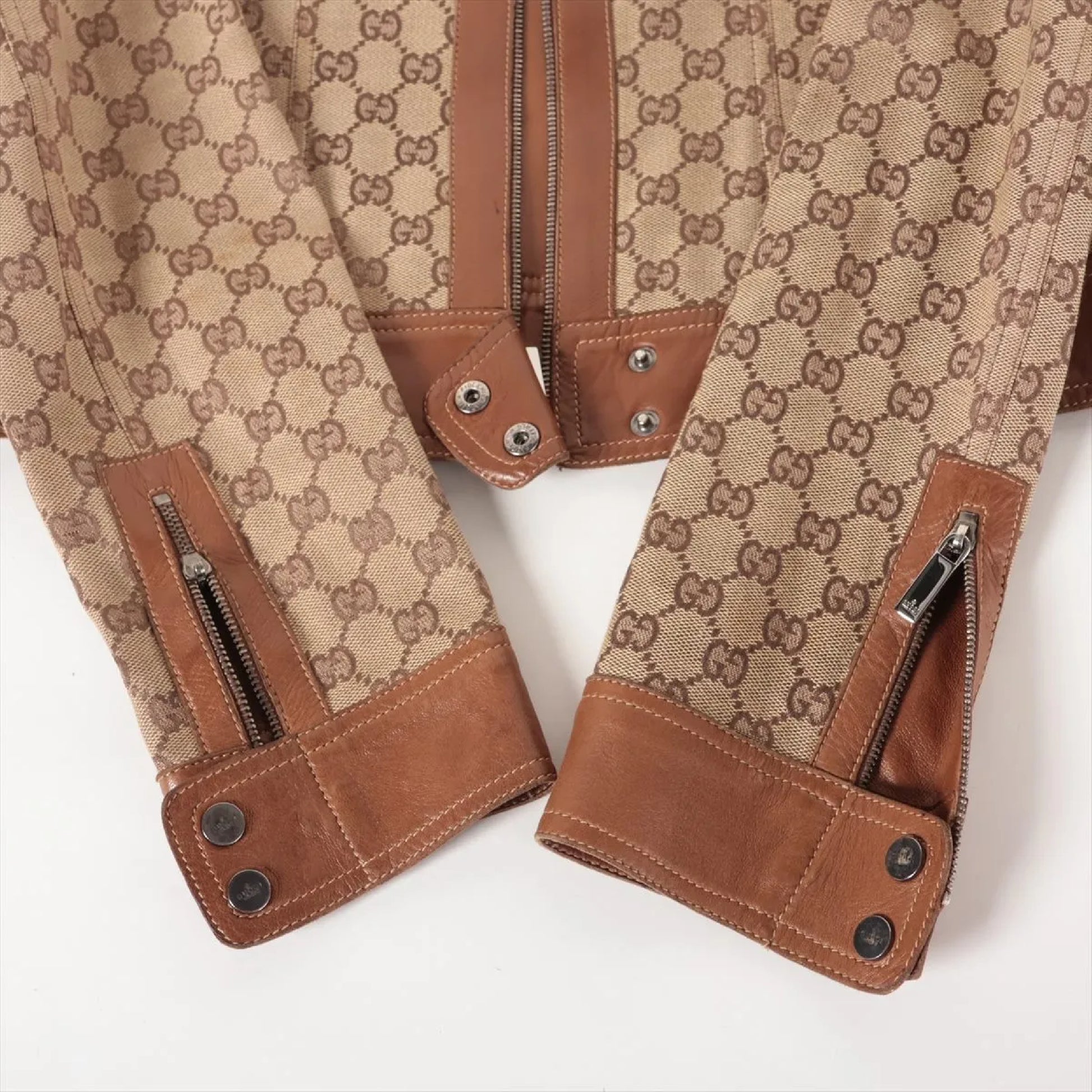 GUCCI GG Jacket, Size 42, Brown