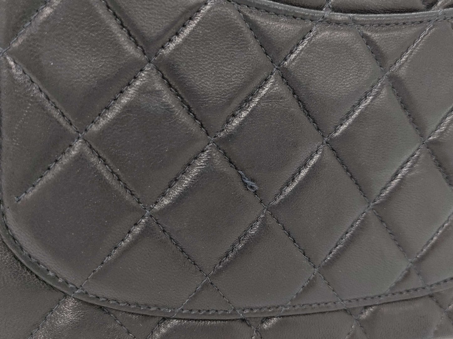 CHANEL Matelassé Lambskin Black GL Hardware Shoulder Bag