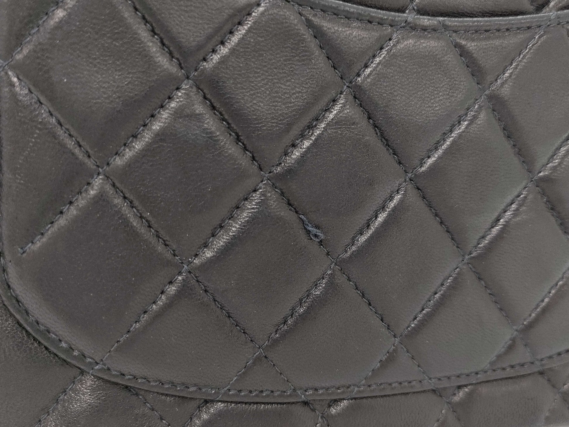 CHANEL Matelassé Lambskin Black GL Hardware Shoulder Bag