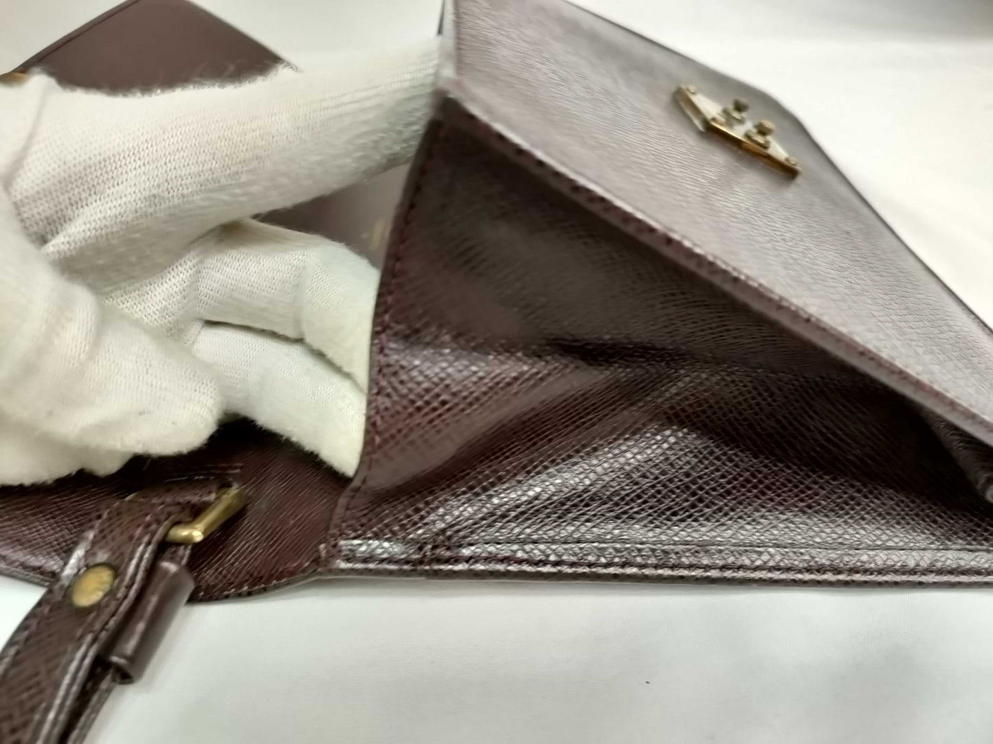 LOUIS VUITTON Taiga Clado M30196 Acajou Second Bag with Dust Bag