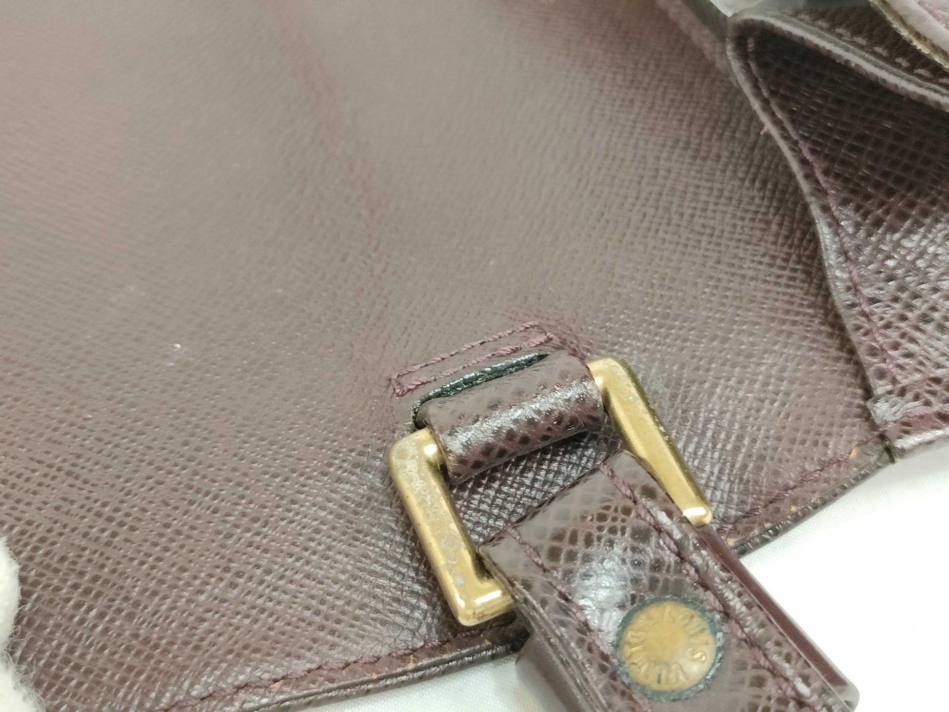 LOUIS VUITTON Taiga Clado M30196 Acajou Second Bag with Dust Bag