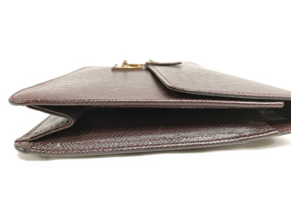 LOUIS VUITTON Taiga Clado M30196 Acajou Second Bag with Dust Bag