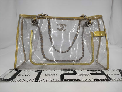CHANEL Coco Mark Vinyl Chain Tote Bag