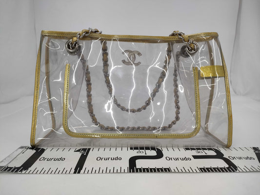 CHANEL Coco Mark Vinyl Chain Tote Bag