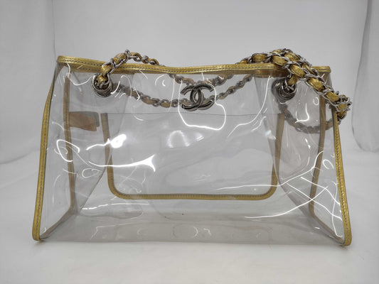 CHANEL Coco Mark Vinyl Chain Tote Bag