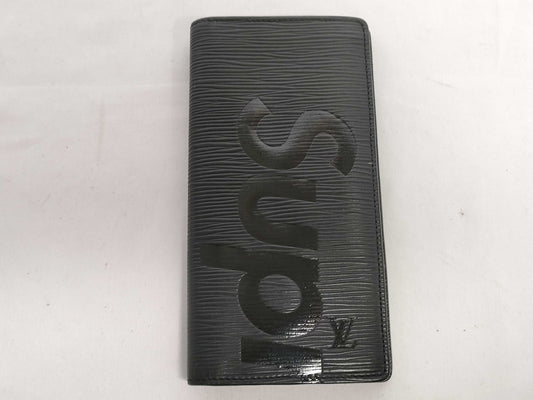 LOUIS VUITTON Epi Leather & Supreme Collaboration Portefeuille Brazza M67721/CA2107 Wallet with Box