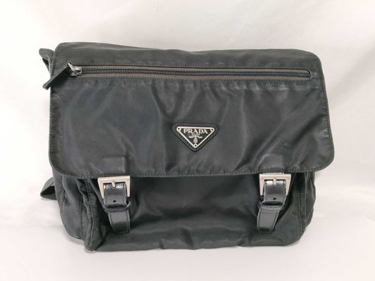 PRADA Prada Shoulder Bag with Triangle Logo, Black