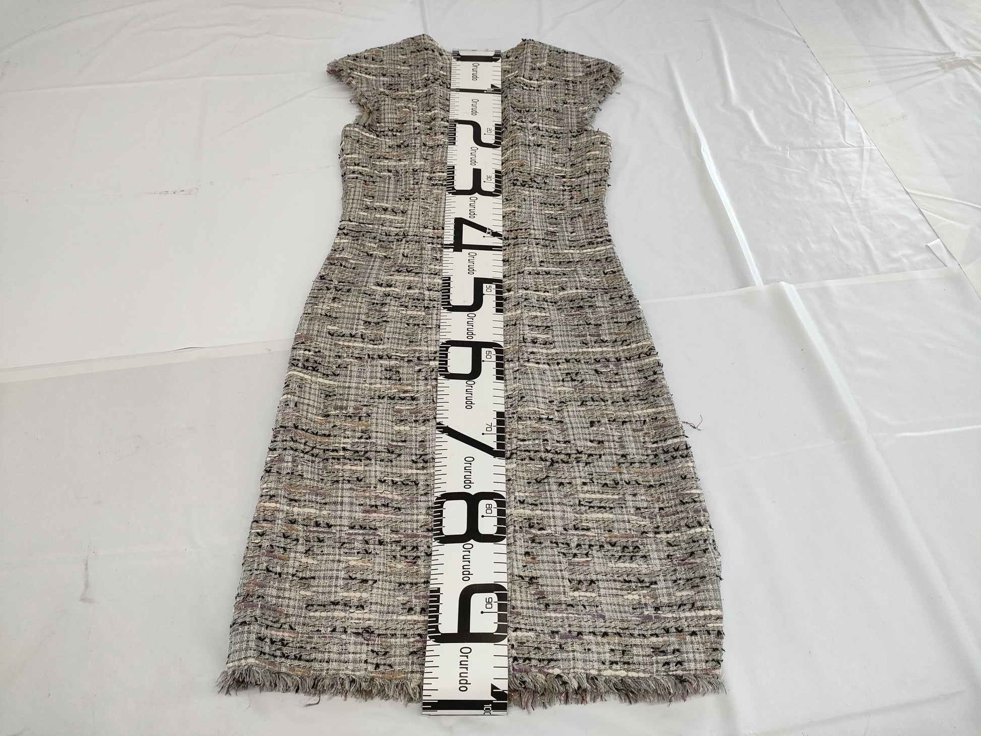 CHANEL Dress P32821V23008 08P #36 Tweed Multicolor Sleeveless