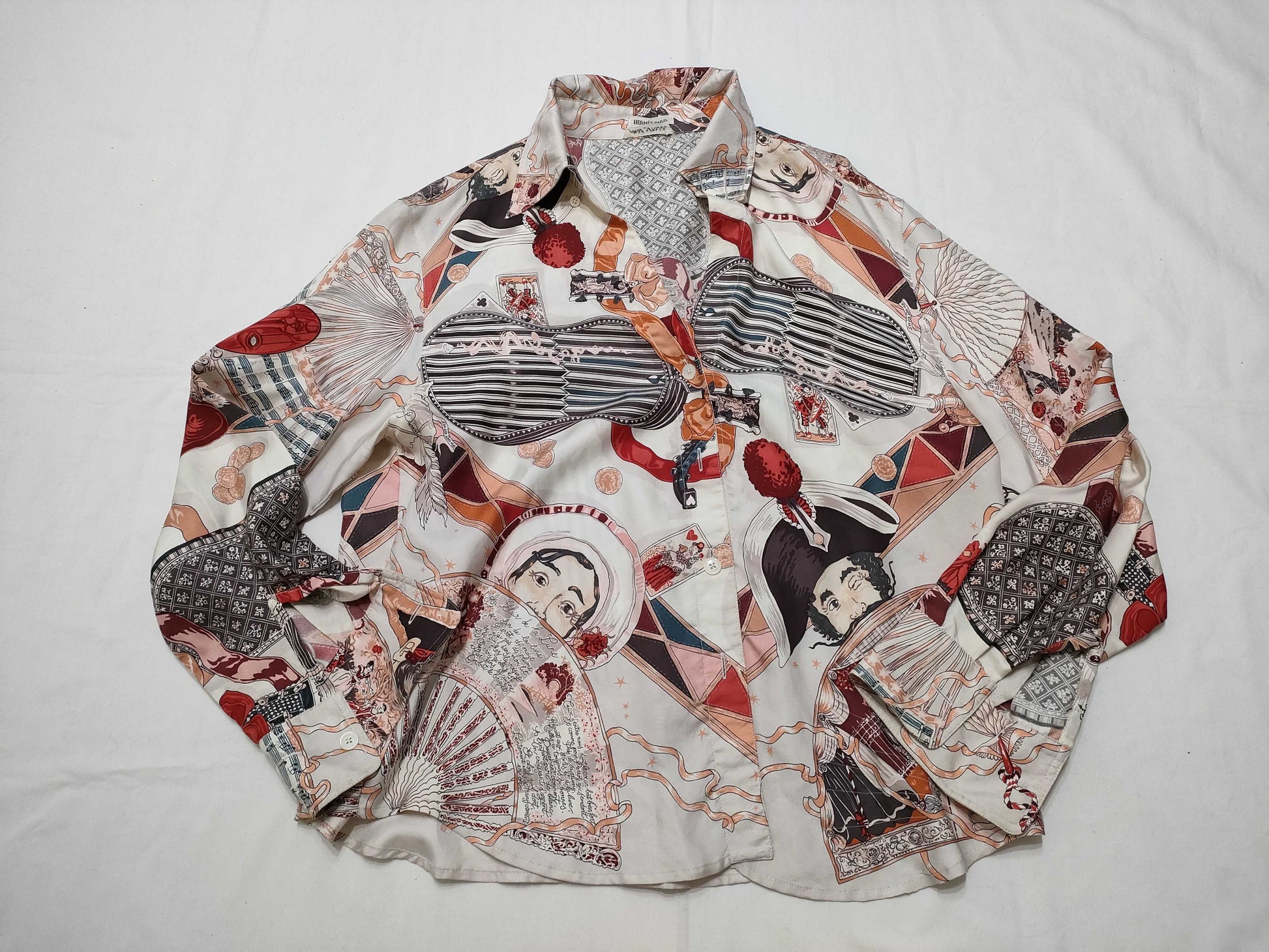 HERMES Margiela period silk shirt size 42 top