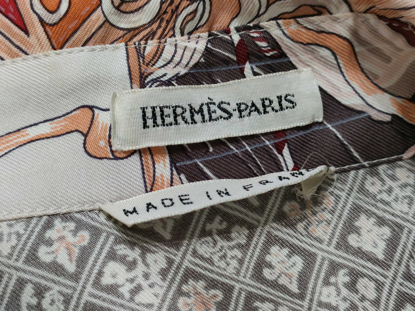 HERMES Margiela period silk shirt size 42 top