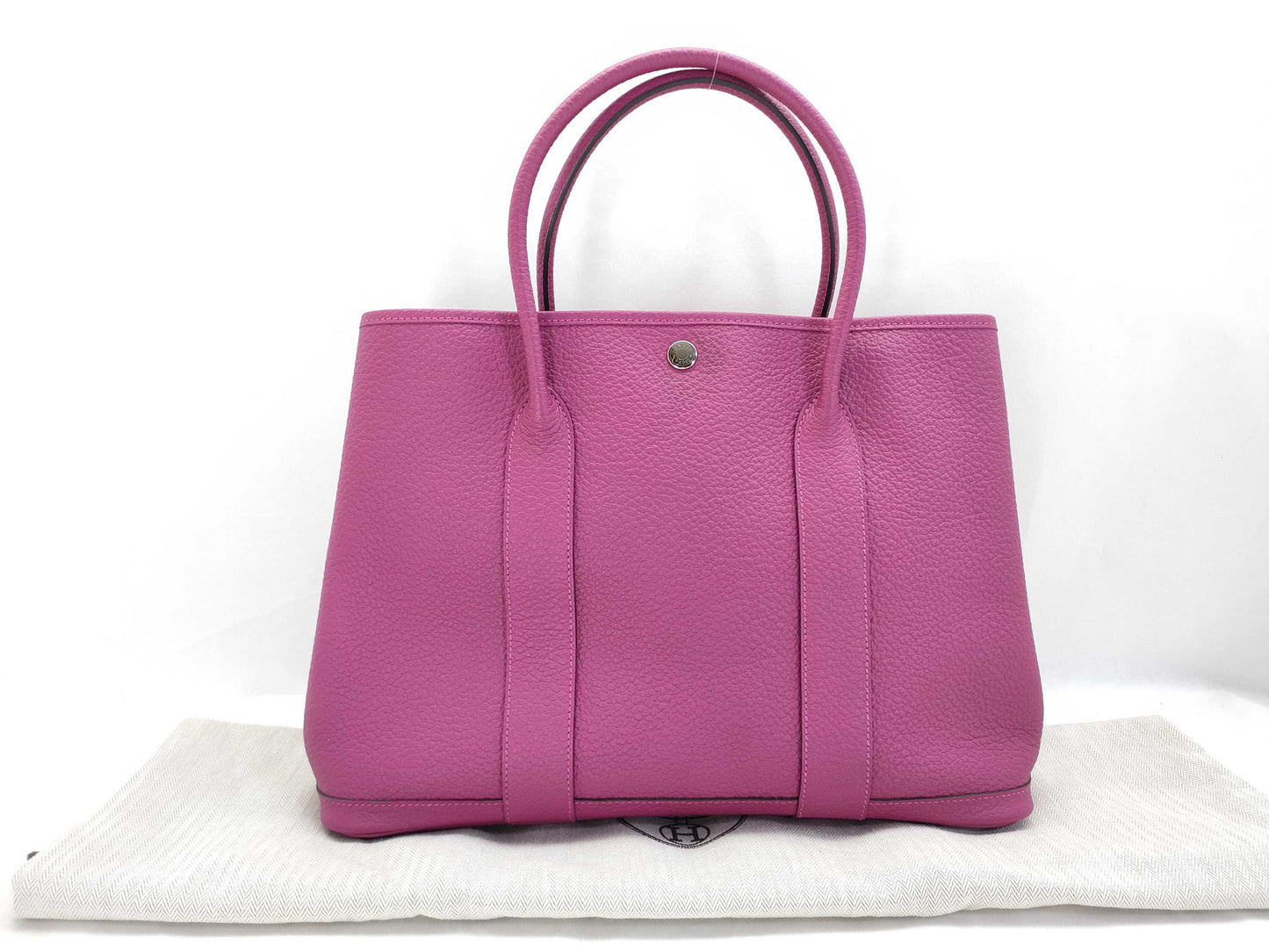 HERMES Garden Party Silver Hardware Tote Bag A Stamp