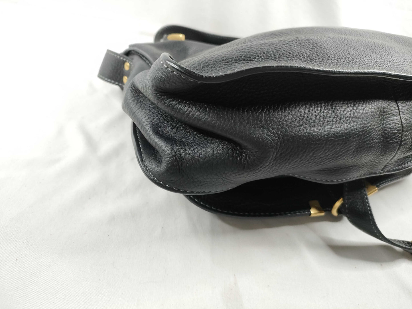 Chloe Chloe Marcie Leather Black Handbag 2-Way Shoulder Bag