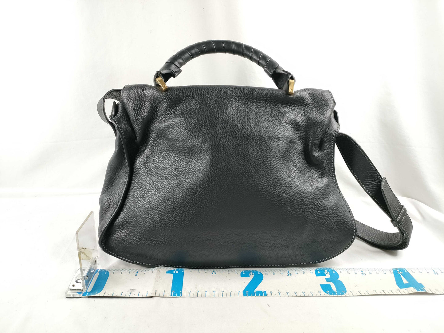 Chloe Chloe Marcie Leather Black Handbag 2-Way Shoulder Bag