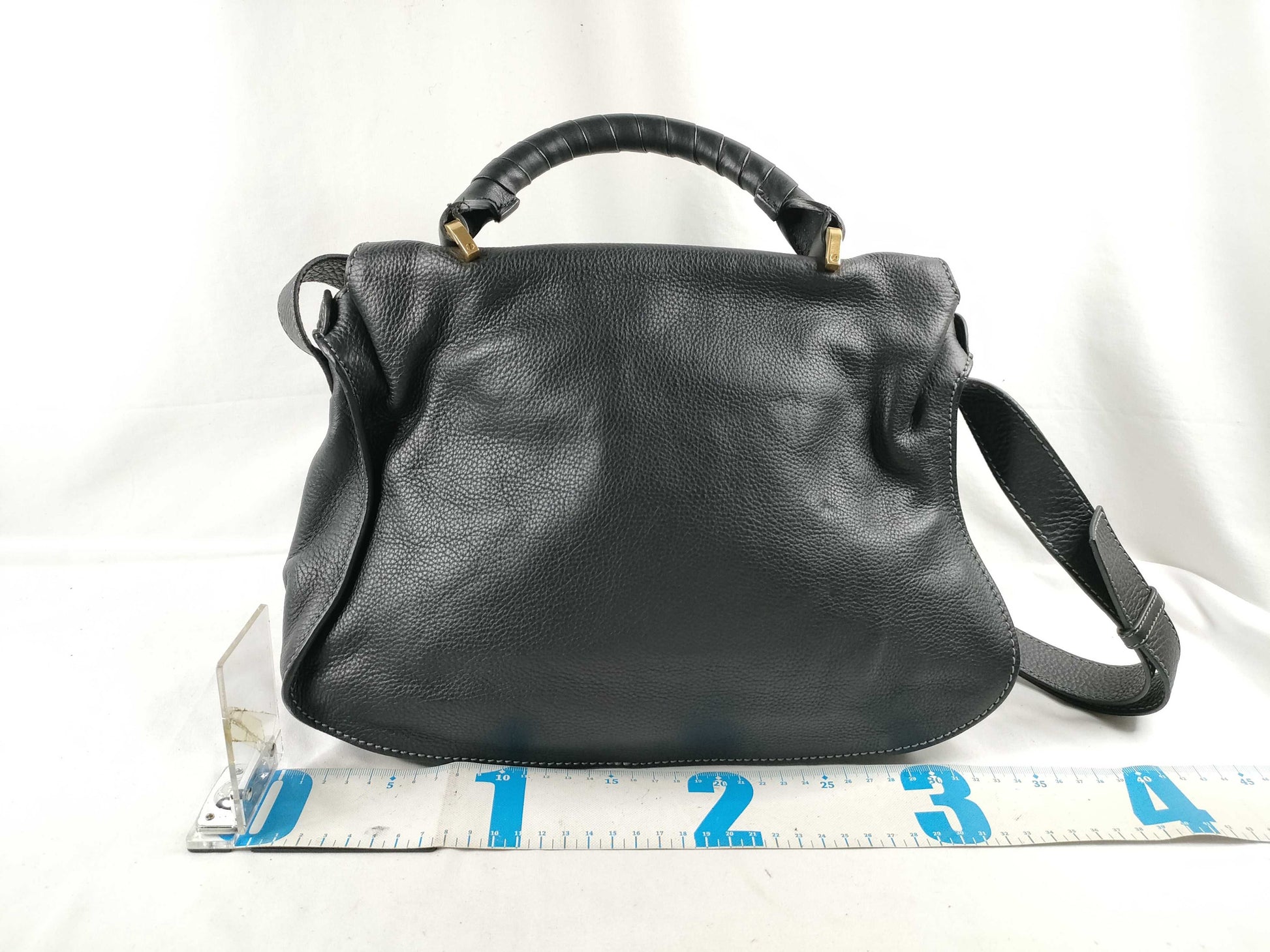 Chloe Chloe Marcie Leather Black Handbag 2-Way Shoulder Bag