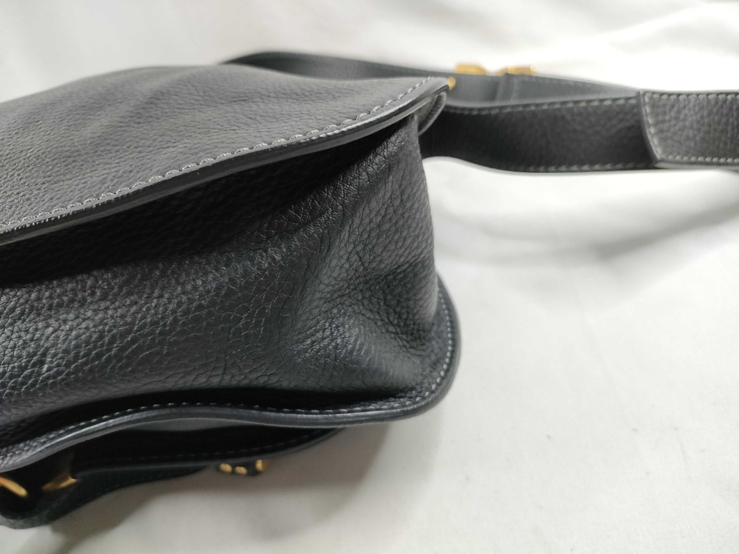 Chloe Chloe Marcie Leather Black Handbag 2-Way Shoulder Bag