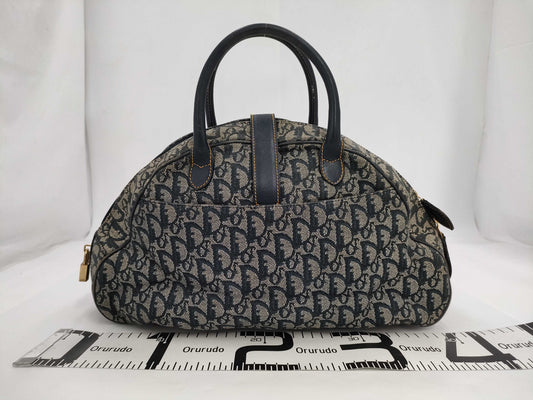 Dior Double Saddle Bag Trotter Canvas Navy Handbag Dior