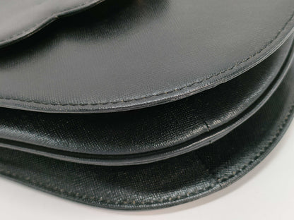 Yves Saint Laurent YSL logo leather shoulder bag