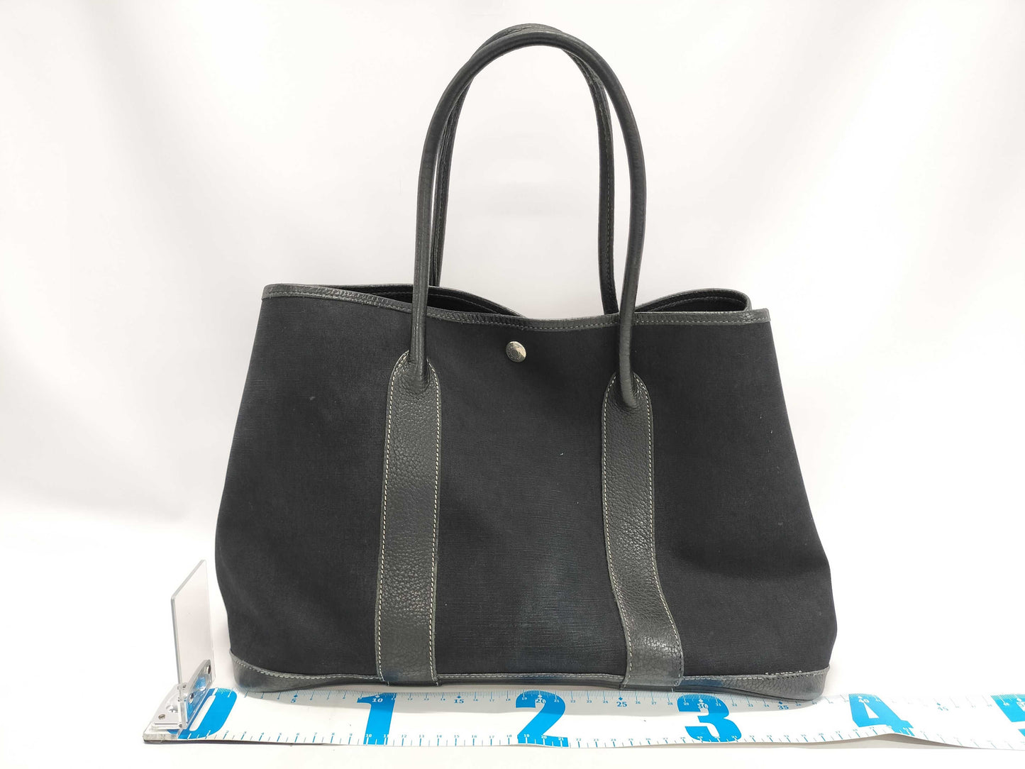 HERMES Garden Party PM Toile Officier □G Tote Bag