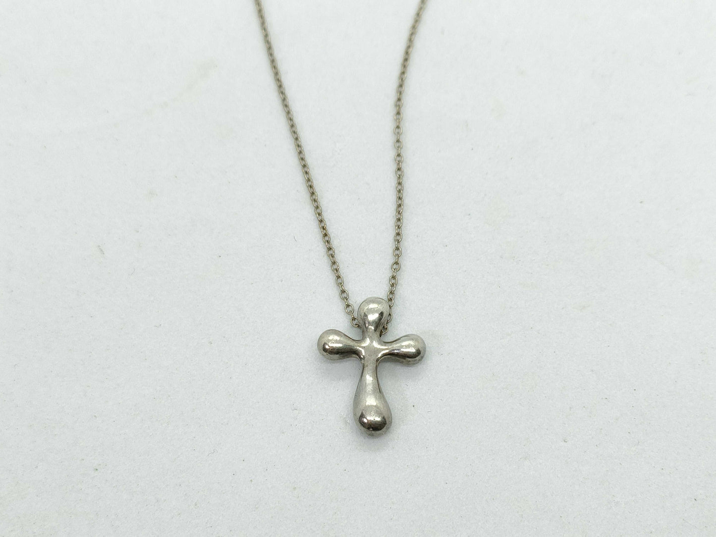 Tiffany & Co. Tiffany Small Cross Necklace SV925 Silver