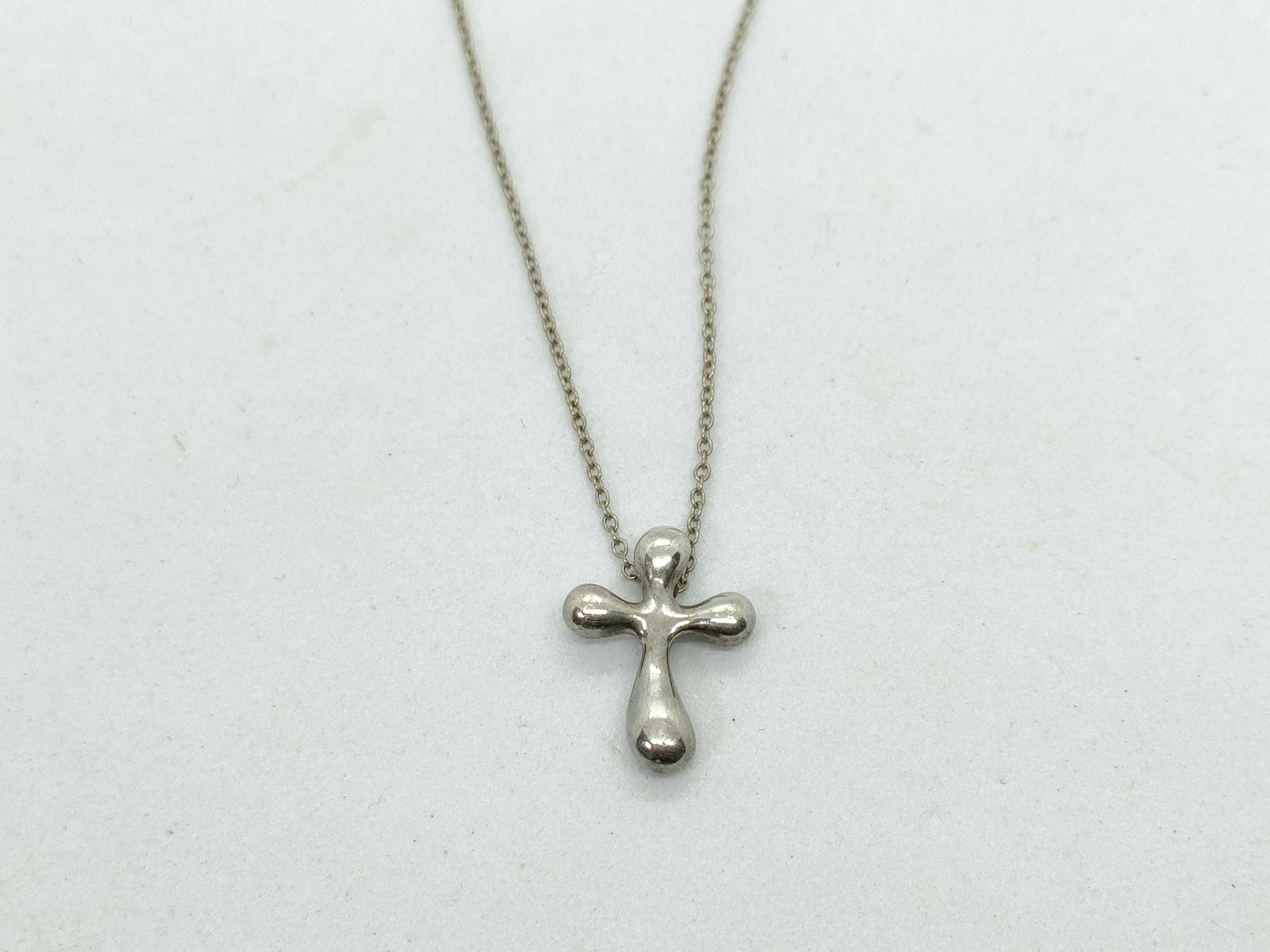 Tiffany & Co. Tiffany Small Cross Necklace SV925 Silver