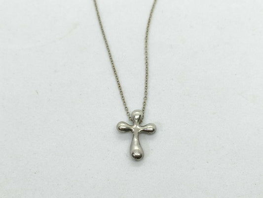 Tiffany & Co. Tiffany Small Cross Necklace SV925 Silver