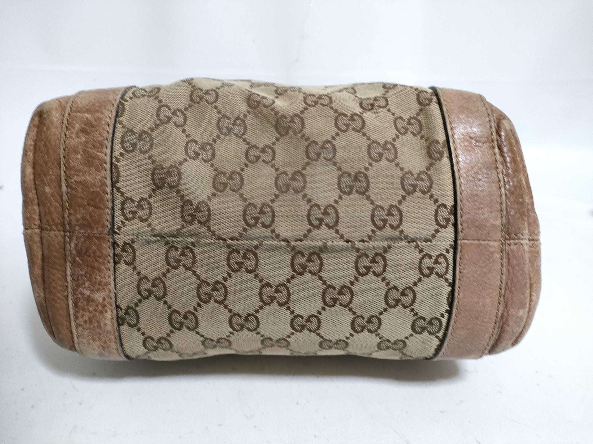 GUCCI Canvas Tote Bag with Heart Hardware